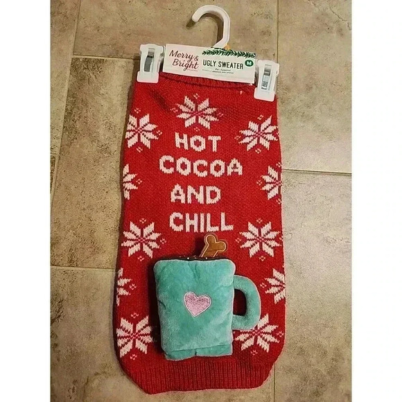 Merry & Bright Hot Cocoa Ugly Sweater For Pets - Picture 1 of 8